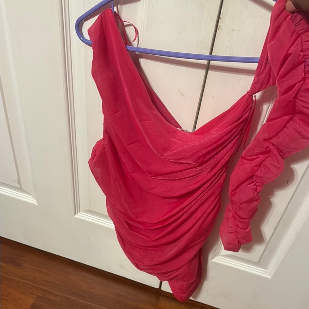 Vibrant Pink One-Shoulder bodysuit